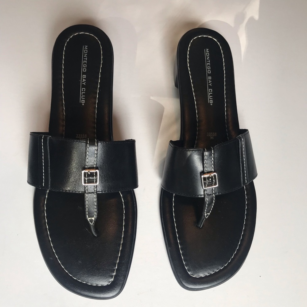 MONTEGO BAY CLUB - black leather sandals